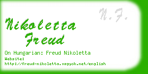 nikoletta freud business card